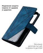 Дизайнерский чехол-книжка из кожи для SAMSUNG GALAXY S23 с отделом для наличных, 3 слотами для карт и подставкой