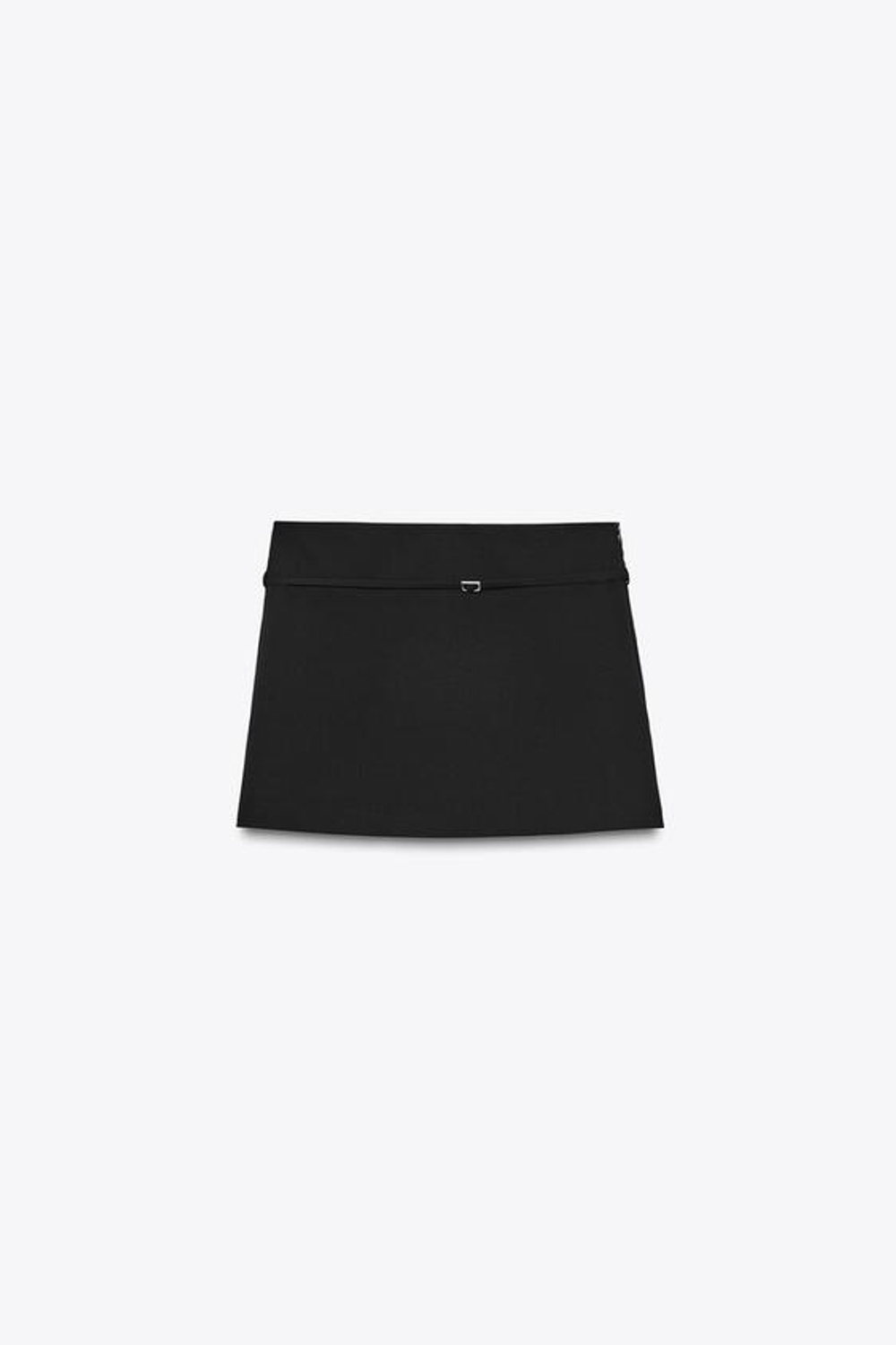 ZARA ЮБКА-ШОРТЫ С РЕМНЕМ, ЧЕРНЫЙ