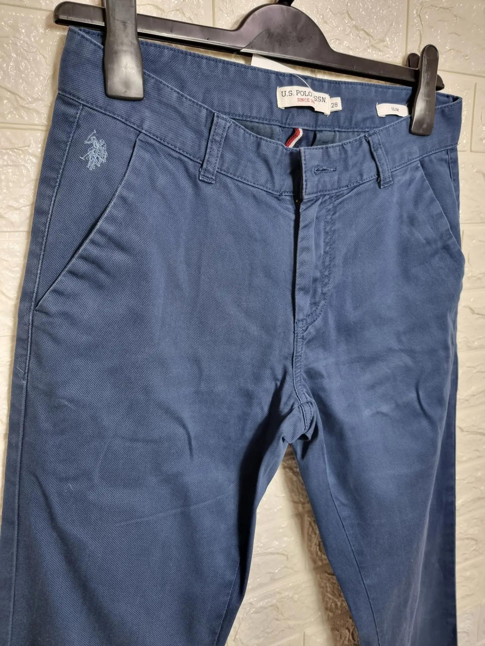 Брюки чинос мужские U.S. POLO ASSN., темно-синие, размер 44