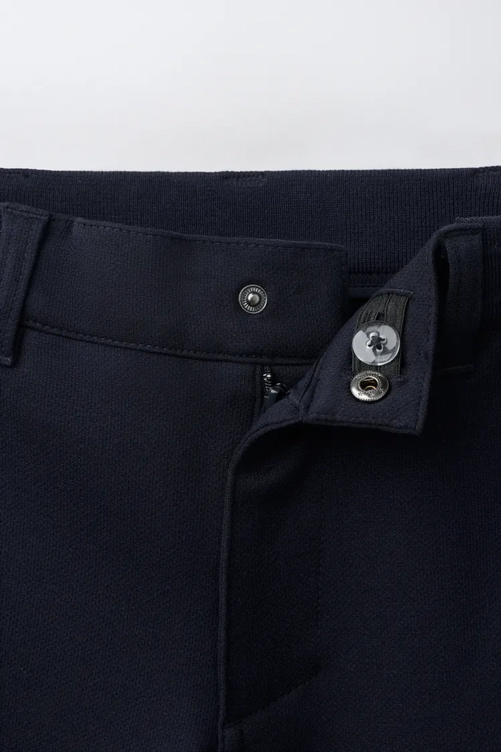 ZARA БРЮКИ STRAIGHT С ПОЯСОМ В РУБЧИК, МОРСКОЙ ТЕМНО-СИНИЙ