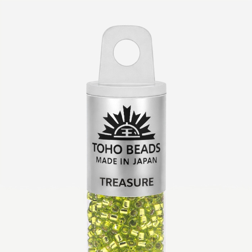 Японский бисер TOHO Treasure (№24), с внутренним серебрением, прозрачный