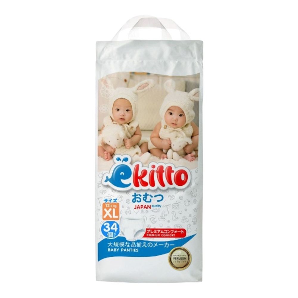 Premium Трусики-подгузники Ekitto XL (12+ кг) 34 шт