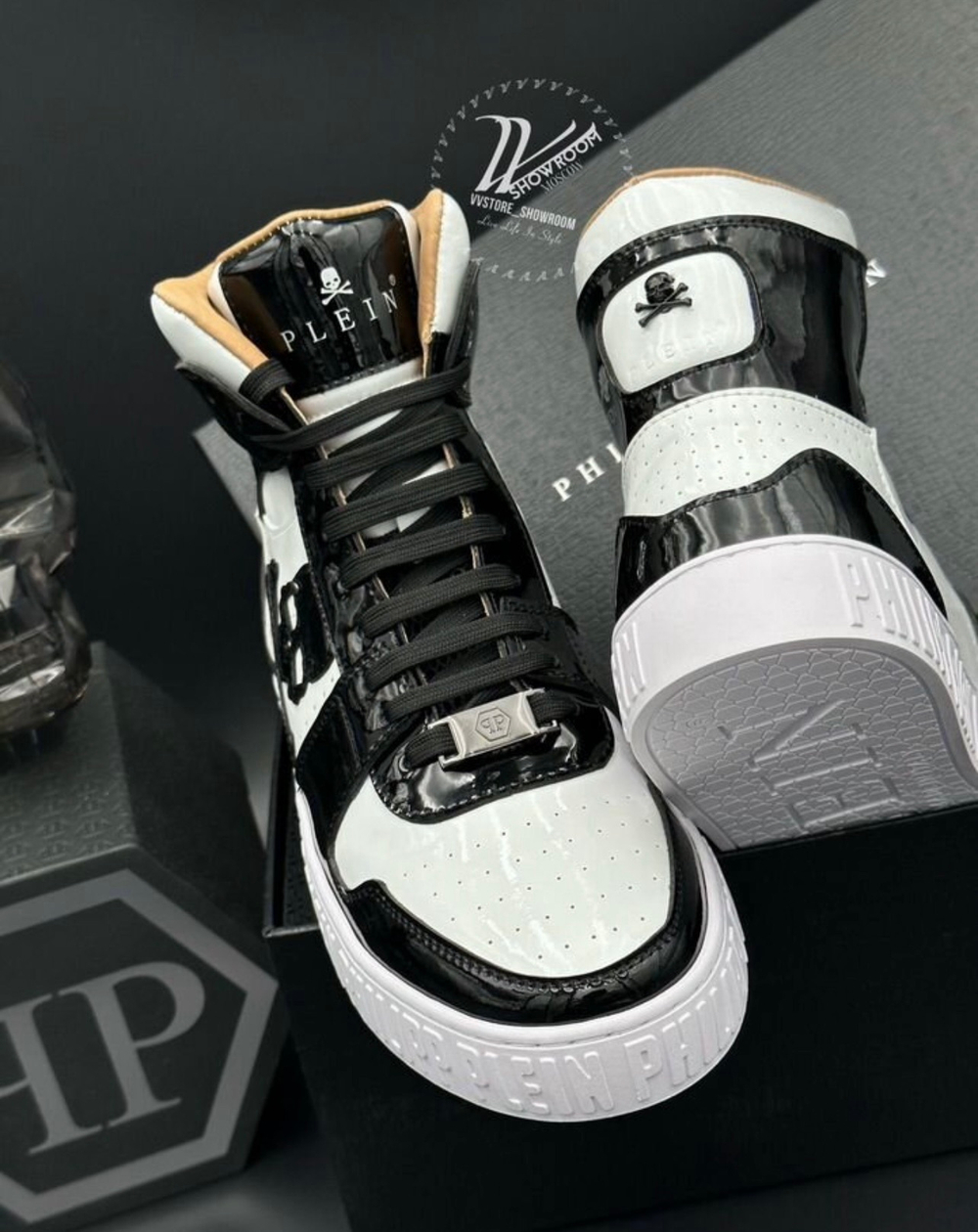 Кроссовки Hi-Top Philipp Plein Notorious Skull