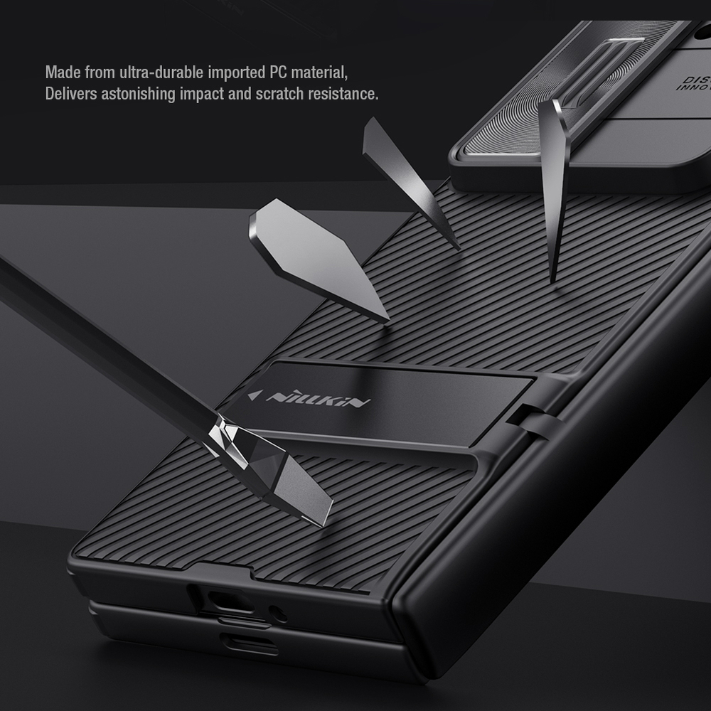 Усиленный чехол с защитной шторкой для камеры от Nillkin для Samsung Galaxy Z Fold 6 5G, серия CamShield Fold Case-Bracket Version (версия с подставкой)