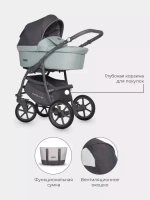 Коляска  BELLA Pastel (3 в 1) 02 ментоловый