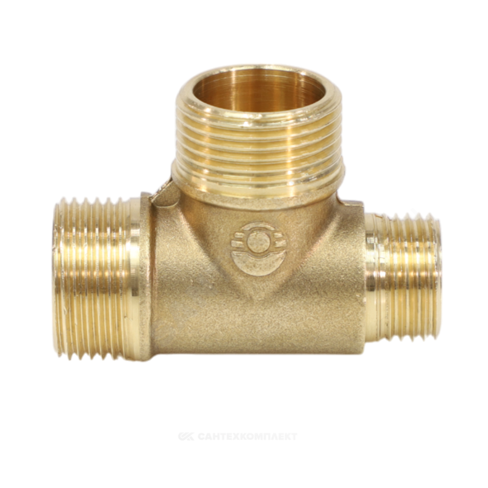 Тройник латунь переходной Ду 15х20х20 (1/2"х3/4"х3/4") НР/НР/НР VALFEX VF.131.L.034
