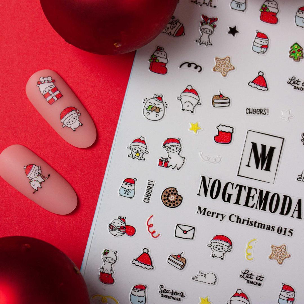 Nogtemoda Наклейки для ногтей Merry Christmas 015