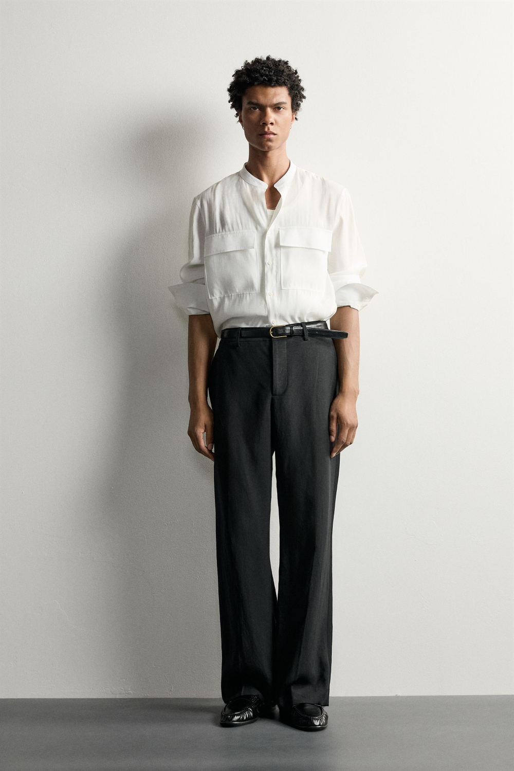 РУБАШКА RELAXED FIT ИЗ СТРУЯЩЕЙСЯ ТКАНИ — ZARA · 3501/826