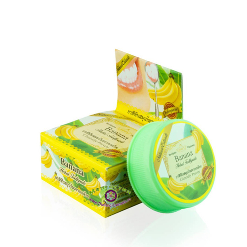 Отбеливающая зубная паста с Бананом Banana Herbal Toothpaste Rochjana
