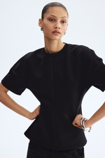 Топ из скубы с пеплумом - H&M