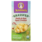Annie's Homegrown, макароны травяного откорма с сыром, ракообразные и выдержанный чеддер, 170 г (6 унций)