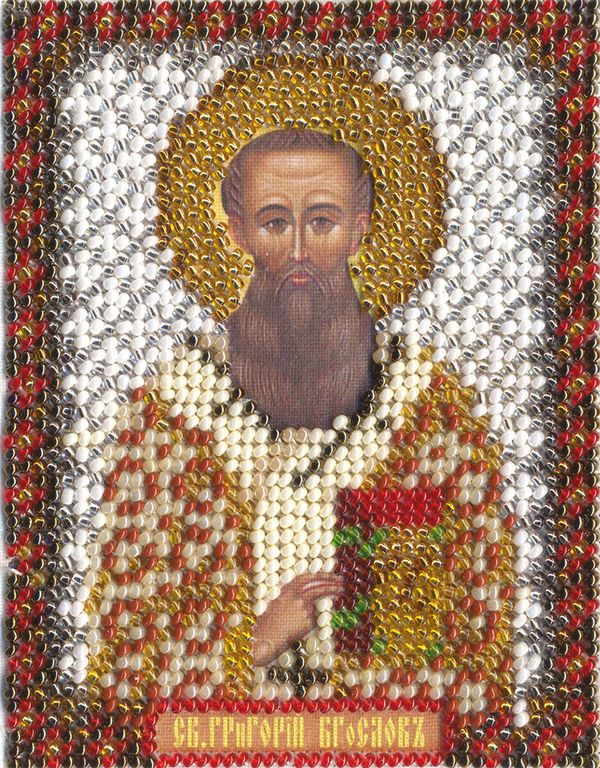 Набор для вышивания бисером Panna, Икона Святителя Григория Богослова, 8,5х10,5 см