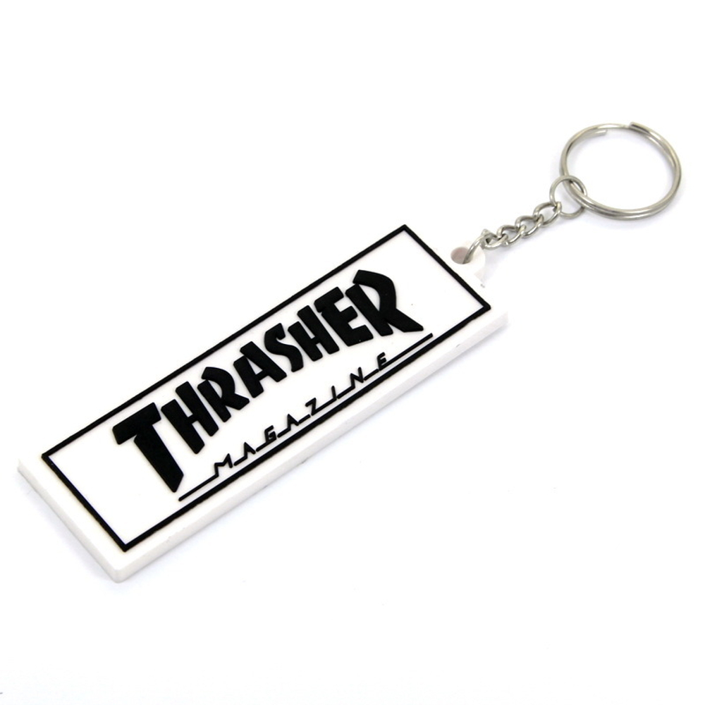 Брелок Thrasher прямоугольный белый