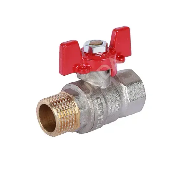 Кран шаровый ROMMER Н-В 1/2" бабочка полнопроходной 38837