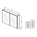 Зеркальный шкафчик 100 см Ideal Standard MIRROR&LIGHT T3592AL
