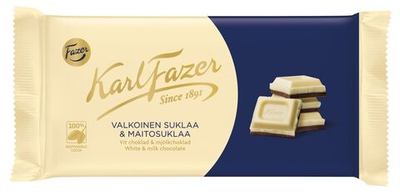 Шоколад Fazer белый и молочный 131 г (из Финляндии)