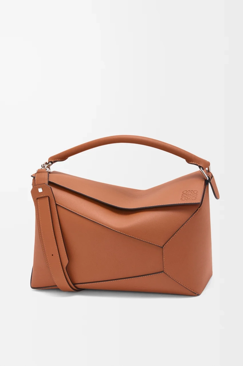 Loewe Большая сумка Puzzle Edge из классической телячьей кожи, коричневый