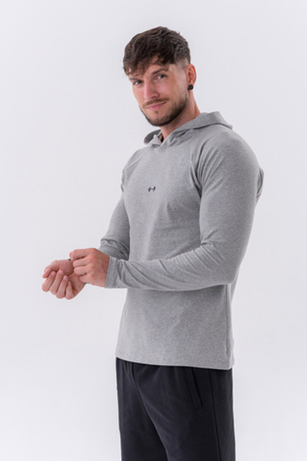 Кофта LONG-SLEEVE T-SHIRT WITH A HOODIE 330
Серая