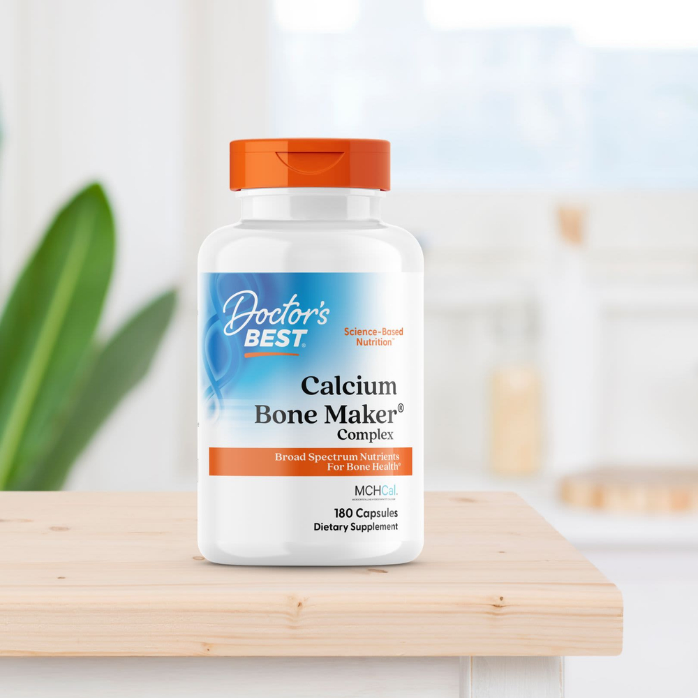 Doctor's Best, Calcium Bone Maker®, комплекс с кальцием для здоровья костей, 180 капсул