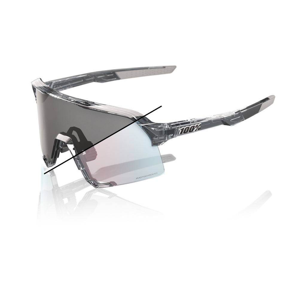 Спортивные очки 100% S3 Polished Translucent Grey - Rose Gold Mirror Photochromic Lens