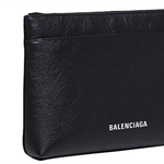 Balenciaga Cow Leather Clutch Women"s Black