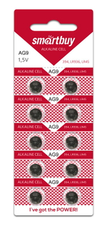 Элемент питания Smartbuy AG9 ВL/10 (комплект 10 шт)