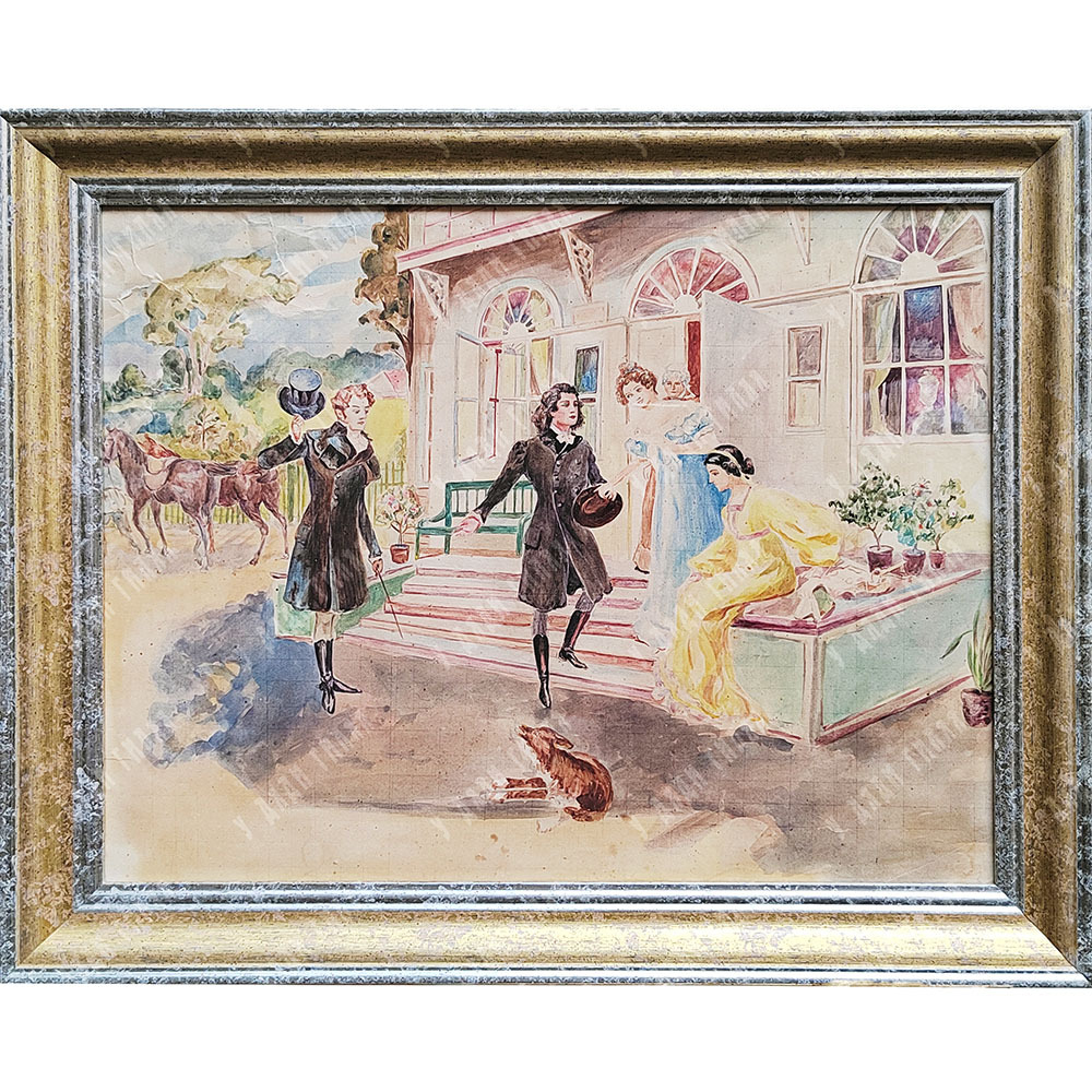 Карвовский Алексей Васильевич (Алекс АКАР).  Евгений Онегин. Бумага, акварель.1940-50е.