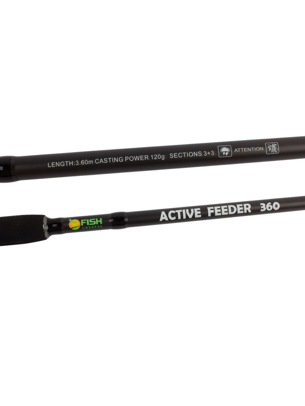 Удилище фидерное "ACTIVE FEEDER", тест до 120 г, 3,60 м, 3+3, (1,5oz - стекл., диам. 2,2)
