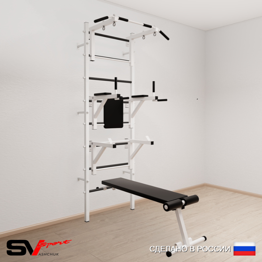 Шведская стенка Sv Sport 507 (Турник стандарт/Брусья/Стойка/Скамья)