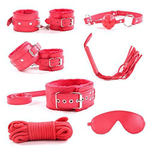 Красный BDSM набор для ролевых игр bdsm kit Muqu (7 предметов) (Цвет: красный)