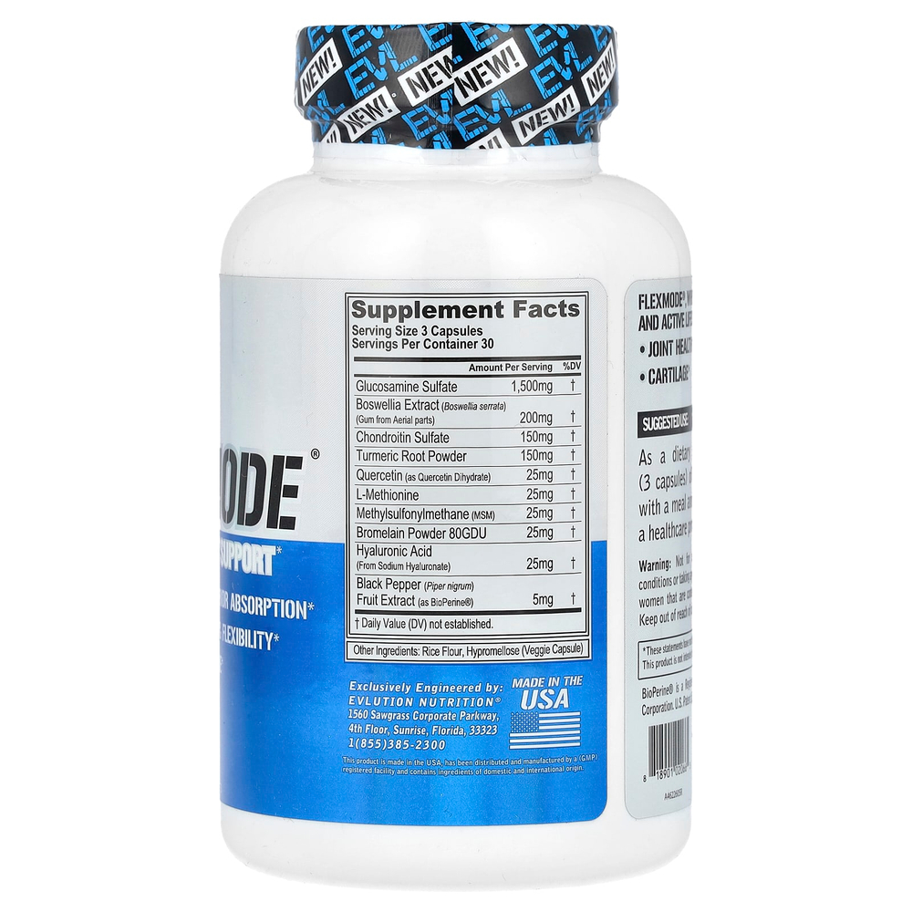 EVLution Nutrition, FlexMode®, улучшенная добавка для поддержки суставов, 90 растительных капсул