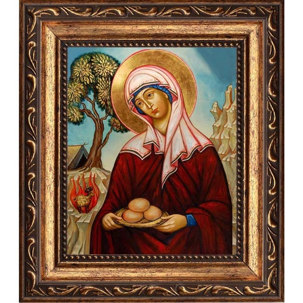 Сарра (Сара) праведная, жена ветхозаветного патриарха Авраама. Икона на холсте.