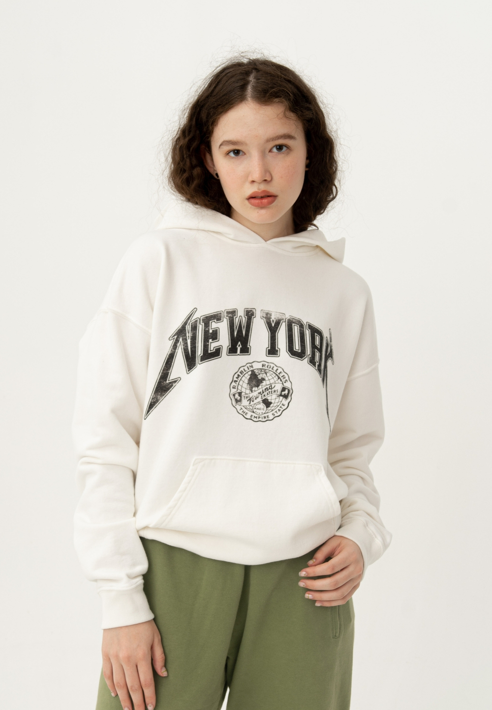 Худи Bowery NYC "New York" Off White