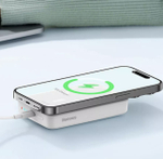 Внешний аккумулятор с магнитом повербанк PowerBank 10000mAh 30W белый Magnetik Mini BASEUS РРСХМ1030
