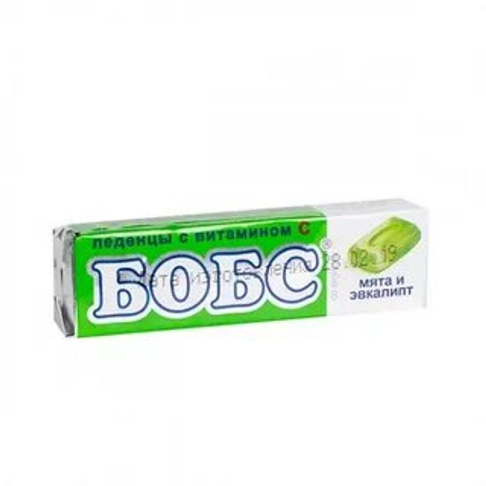 БОБС мята с эвкалиптом,леденцы с вит.C