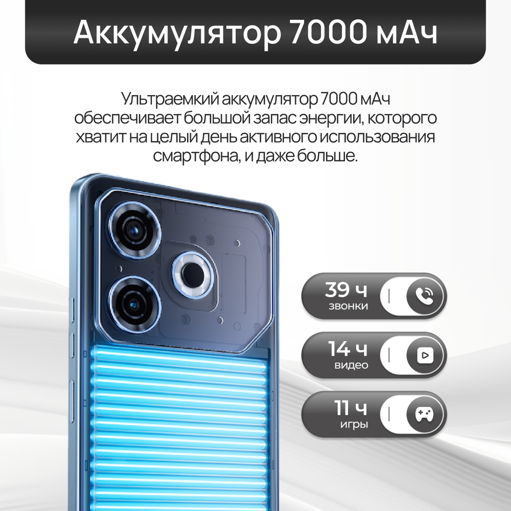 Смартфон TECNO Pova 6 Neo 8/256 ГБ, Ru, Silver