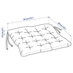 IKEA VIPPÄRT  (ИКЕА ВИППÄРТ)  -  Подушка для стула, бежевая, 38x38x6,5 см
