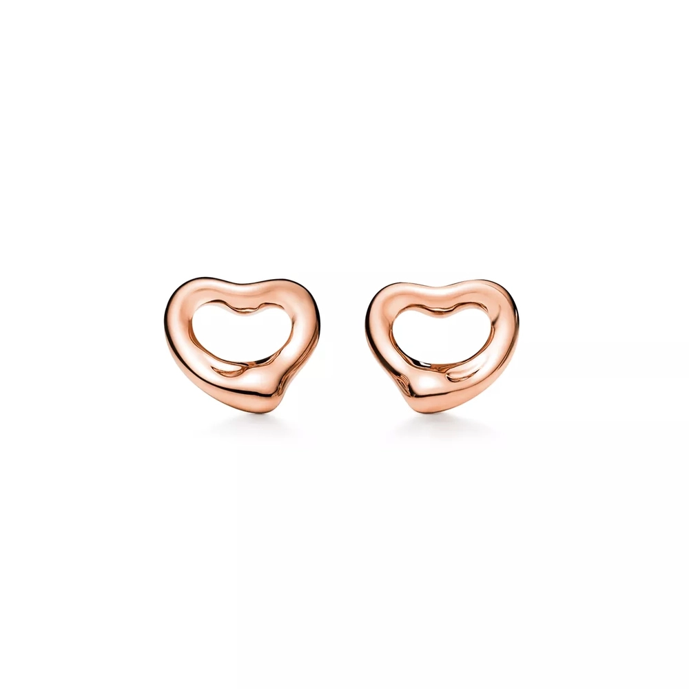Серьги из розового золота, Tiffany 💠 Open heart 7mm