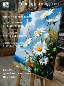Картина Поле под небом мечты для интерьера 30х40см 1шт.