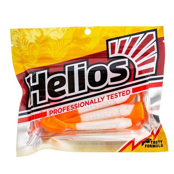 Твистер Helios Long Hybrid 3,55"/9,0 см Pearl & Orange 7шт. (HS-15-019)