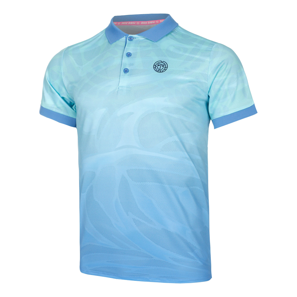 Мужское теннисное поло BIDI BADU Colortwist Polo Men - Turquoise, Blue