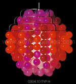люстра Silver balls by Verner Panton