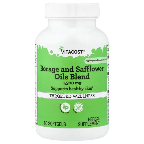Vitacost, Borage and Safflower Oils Blend, 60 Softgels