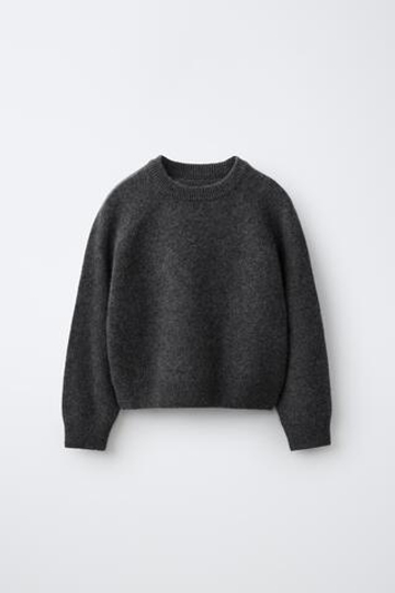 ZARA СВИТЕР ИЗ 100% КАШЕМИРА, ТЕМНЫЙ АНТРАЦИТ