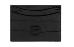 Balenciaga Hourglass Embossed Cow Leather Card Holder Card Holder Women"s Black