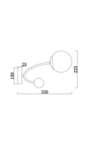 Настенный светильник (бра) Freya FR5158WL-01BS