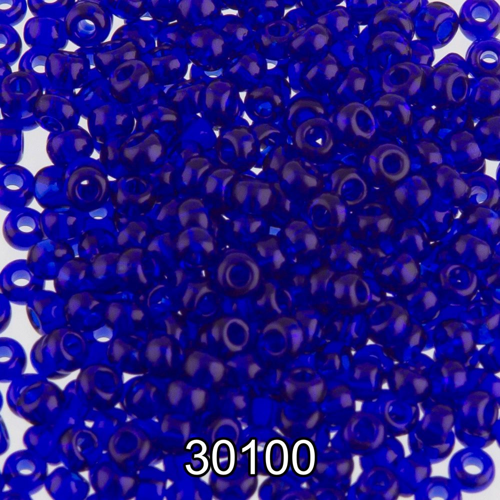 Бисер Preciosa 10/0 (2.3 мм), 500 г, 30100 (Ф101) т.васильковый