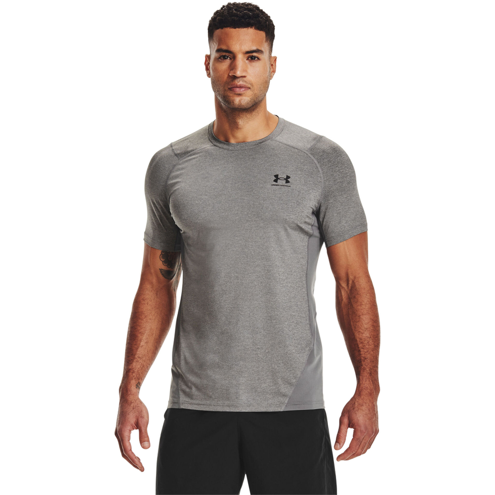 Мужское теннисное поло Under Armour Heatgear Fitted T-Shirt Men - Grey