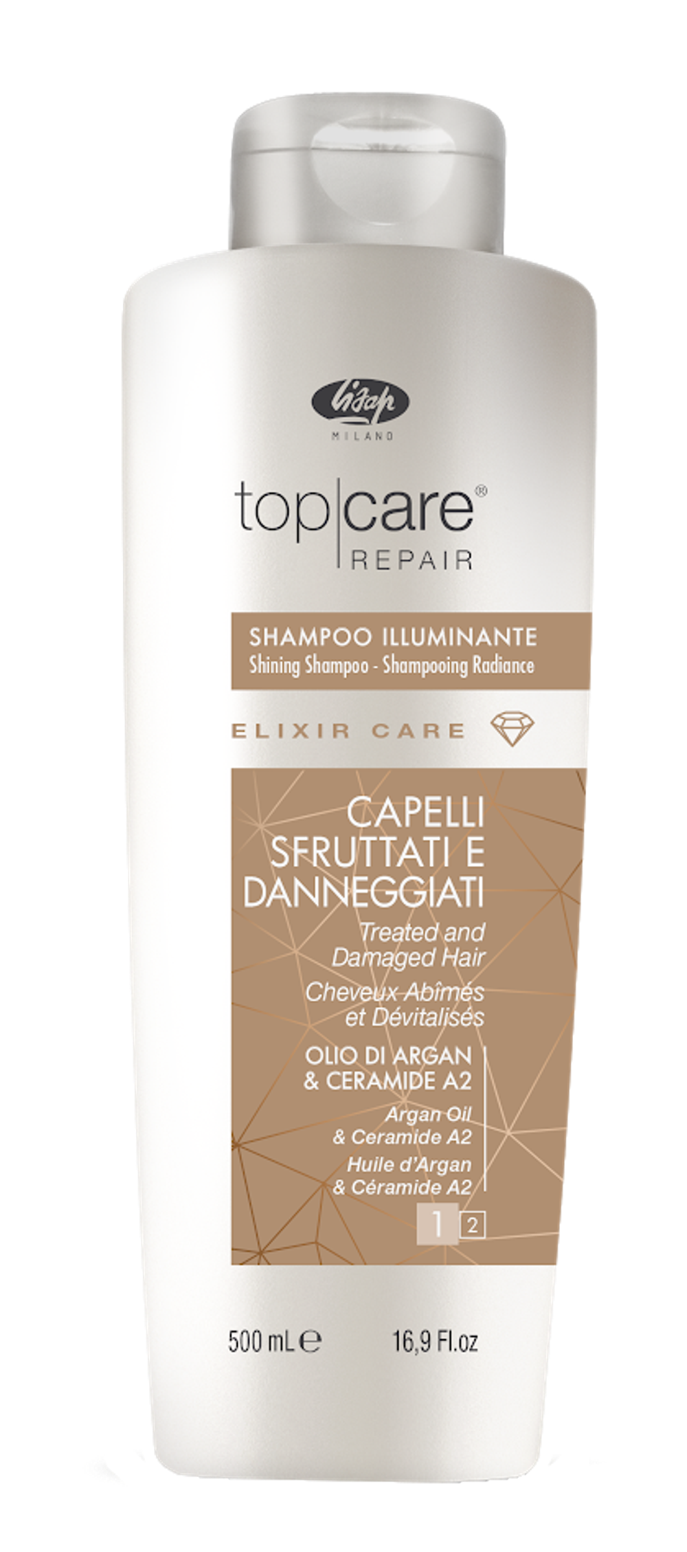 Шампунь-эликсир для восстановления и придания сияющего блеска - Lisap Elixir Care Shampoo 500 мл