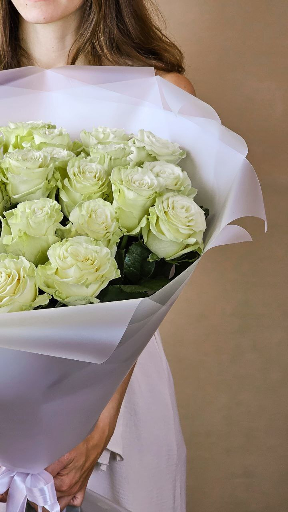 Букет из 25 белых высоких роз (# 317)
